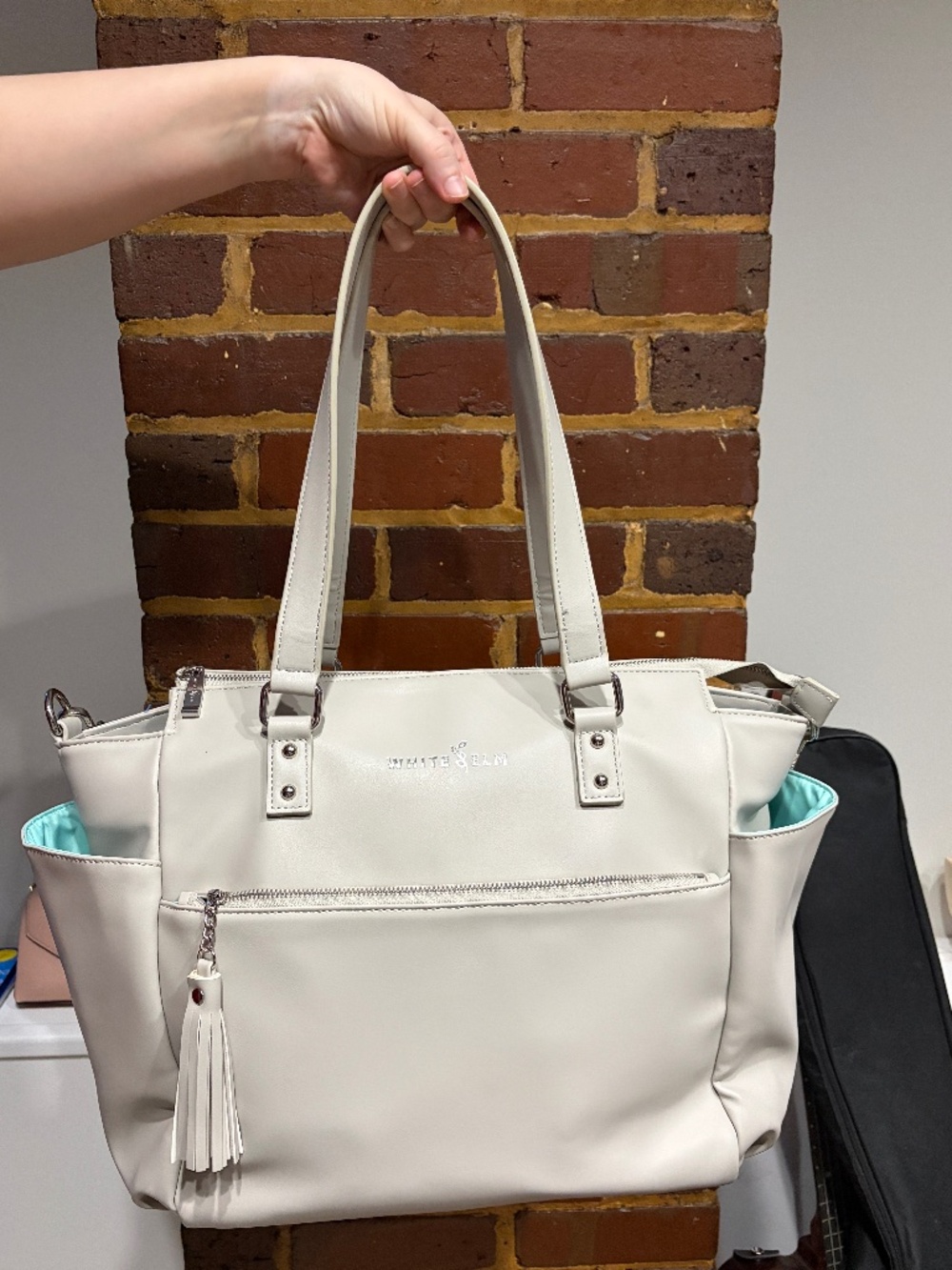 White Elm Gemini Convertible Backpack Tote - Silver/Teal (discontinued color)